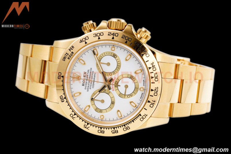 Rolex - Daytona 116508 40mm 904L YG/YG Wht/Stk King SH4130