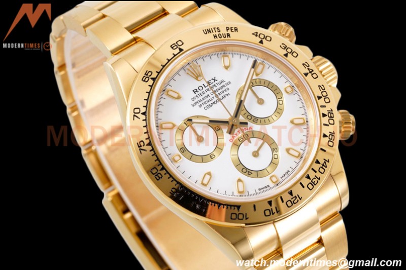 Rolex - Daytona 116508 40mm 904L YG/YG Wht/Stk King SH4130
