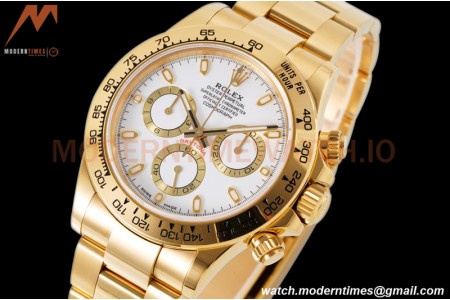 Rolex - Daytona 116508 40mm 904L YG/YG Wht/Stk King SH4130