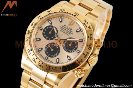 Rolex - Daytona 116508 40mm 904L YG/YG Gold/Blk/Stk King SH4130