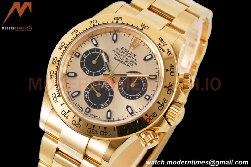 Rolex - Daytona 116508 40mm 904L YG/YG Gold/Blk/Stk King SH4130
