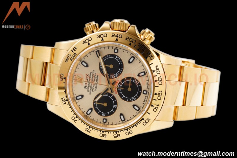 Rolex - Daytona 116508 40mm 904L YG/YG Gold/Blk/Stk King SH4130