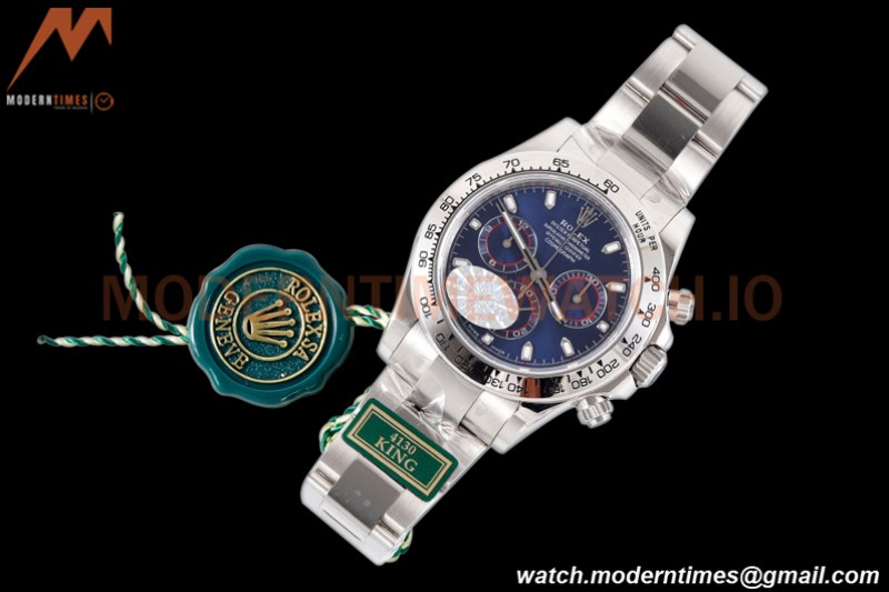 Rolex - Daytona 116509 40mm 904L SS/SS Blu/Stk King SH4130