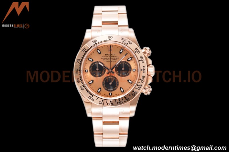 Rolex - Daytona 116505 40mm 904L RG/RG Champ/Blk/Stk King SH4130