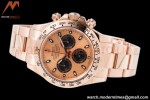 Rolex - Daytona 116505 40mm 904L RG/RG Champ/Blk/Stk King SH4130