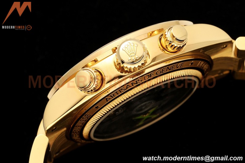 Rolex - Neon Daytona 116508 Artisans De Genève YG/YG White ADGF A4130