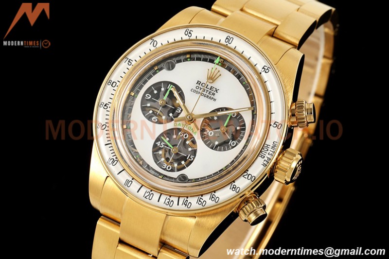 Rolex - Neon Daytona 116508 Artisans De Genève YG/YG White ADGF A4130