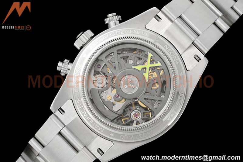 Rolex - Neon Daytona 116508 Artisans De Genève SS/SS White ADGF A4130