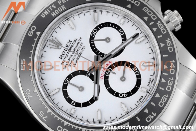 Rolex - Daytona 126500LN 40mm CER SS/SS 904L White SBF DD4802 Mod