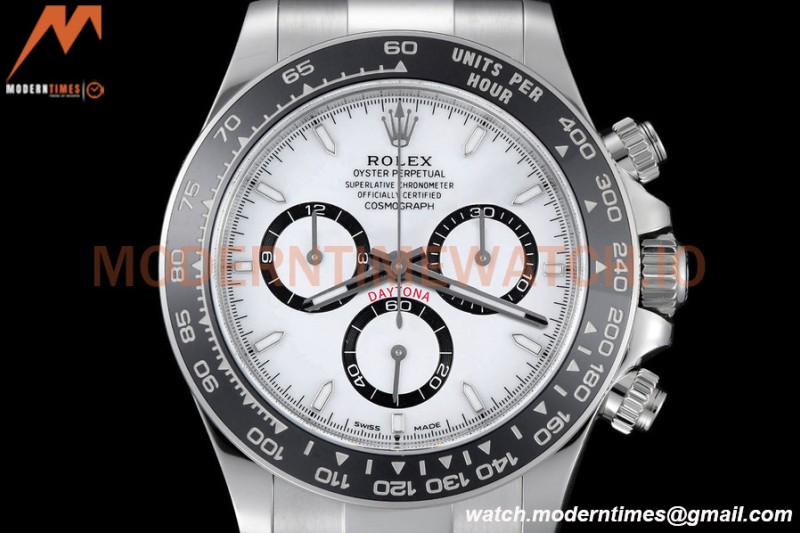 Rolex - Daytona 126500LN 40mm CER SS/SS 904L White SBF DD4802 Mod