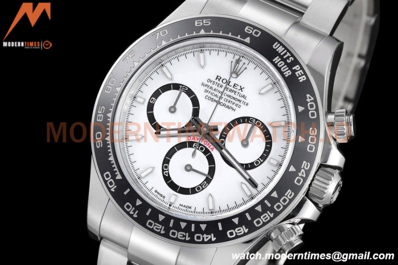 Rolex - Daytona 126500LN 40mm CER SS/SS 904L White SBF DD4802 Mod