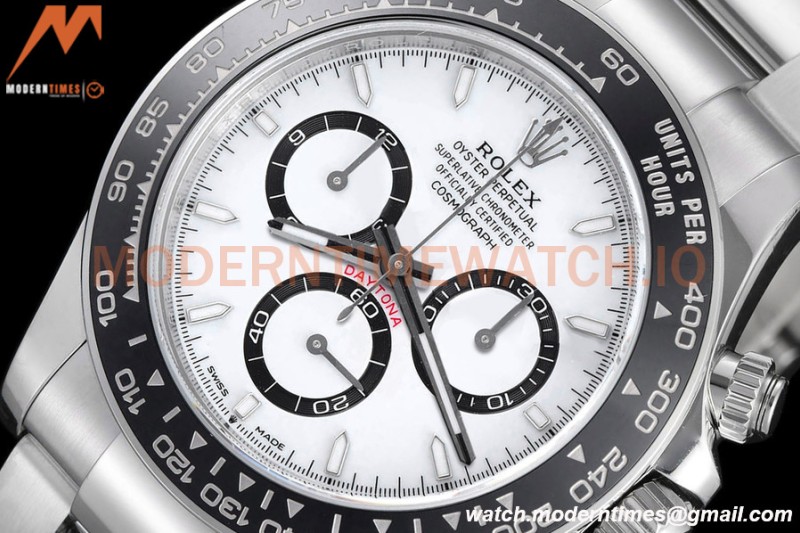 Rolex - Daytona 126500LN 40mm CER SS/SS 904L White SBF DD4802 Mod