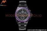 Rolex - Blaken Daytona Purple Rainbow 40mm Diamond DLC/DLC Black/Stk TWF A4130