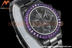Rolex - Blaken Daytona Purple Rainbow 40mm Diamond DLC/DLC Black/Stk TWF A4130