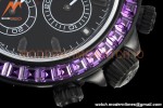 Rolex - Blaken Daytona Purple Rainbow 40mm Diamond DLC/DLC Black/Stk TWF A4130