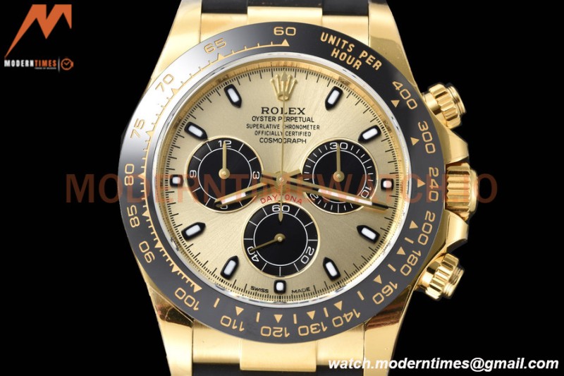 Rolex - Daytona 116518LN 40mm CER 904L YG/RU Gold/Black VSF DD4130