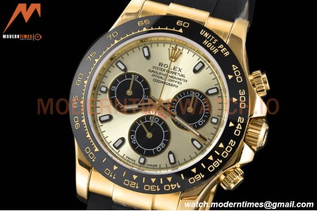 Rolex - Daytona 116518LN 40mm Tungsten Gain Weight Cer YG/RU Champ/Blk CTF DD4130