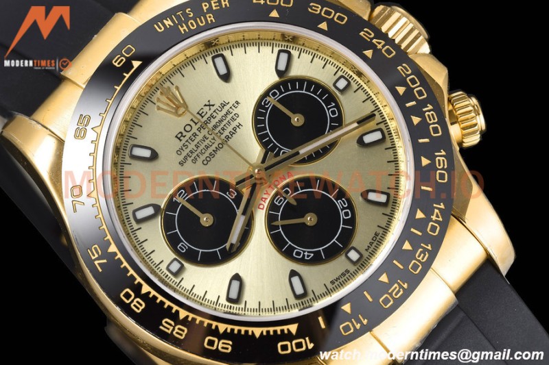 Rolex - Daytona 116518LN 40mm Tungsten Gain Weight Cer YG/RU Champ/Blk CTF DD4130