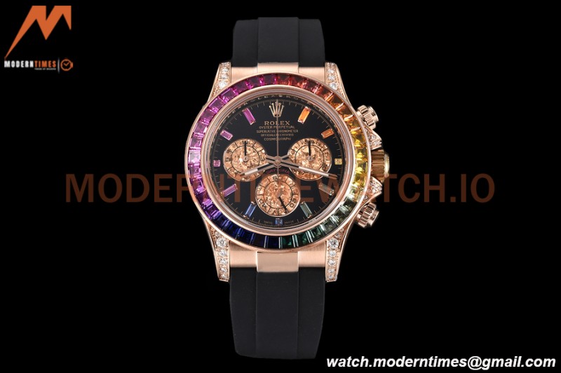Rolex - Daytona 116595 RBOW 40mm Tungsten Gain Weight RG/RU Blk/Dia CTF DD4130