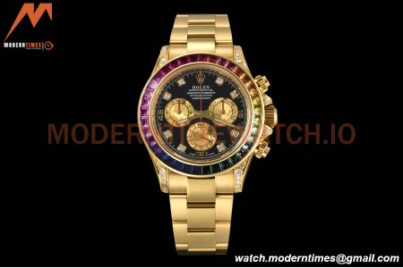 Rolex - Daytona 116598 RBOW 40mm Tungsten Gain Weight YG/YG Blk/Dia CTF DD4130