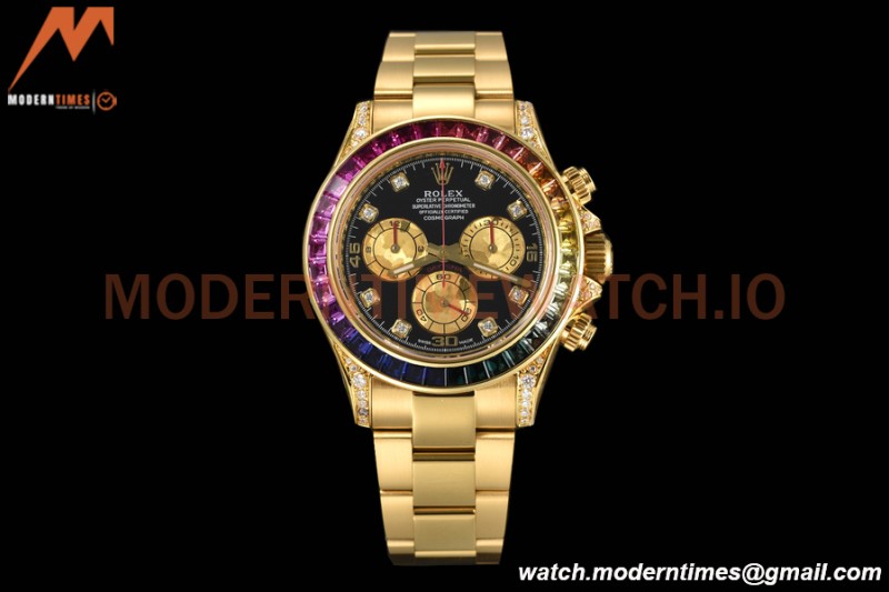 Rolex - Daytona 116598 RBOW 40mm Tungsten Gain Weight YG/YG Blk/Dia CTF DD4130