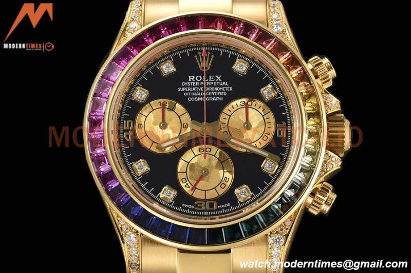 Rolex - Daytona 116598 RBOW 40mm Tungsten Gain Weight YG/YG Blk/Dia CTF DD4130
