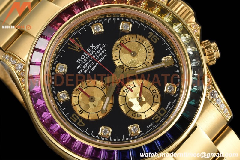 Rolex - Daytona 116598 RBOW 40mm Tungsten Gain Weight YG/YG Blk/Dia CTF DD4130