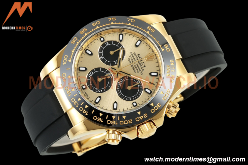 Rolex - Daytona 116518LN 40mm Tungsten Gain Weight Cer YG/RU Champ/Blk ZF SH4130