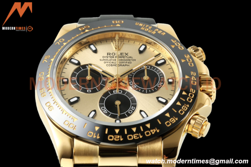 Rolex - Daytona 116518LN 40mm Tungsten Gain Weight Cer YG/RU Champ/Blk ZF SH4130