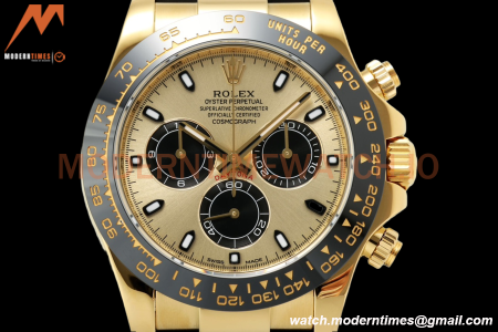 Rolex - Daytona 116518LN 40mm Tungsten Gain Weight Cer YG/RU Champ/Blk ZF SH4130