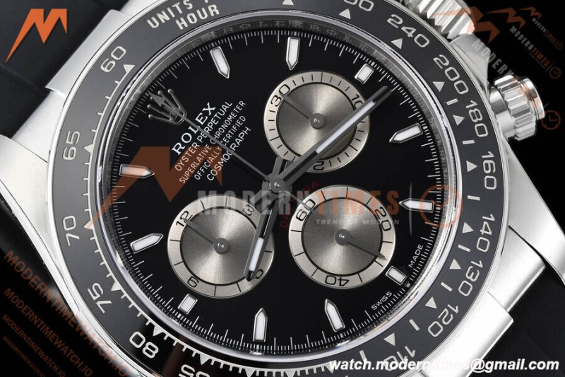 Rolex - Daytona 126519 40mm V2 Gain Weight CER/WG/RU Blk/Silv/Stk VSF DD4131