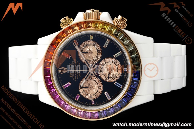 Rolex - Daytona Rainbow 40mm CER/CER Blk/Rbw Black Sonic DD4130 | 롤렉스 - 데이토나 레인보우 40mm CER/CER 블랙/레드/블루 소닉 DD4130