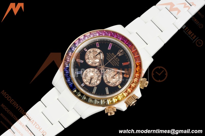 Rolex - Daytona Rainbow 40mm CER/CER Blk/Rbw Black Sonic DD4130 | 롤렉스 - 데이토나 레인보우 40mm CER/CER 블랙/레드/블루 소닉 DD4130