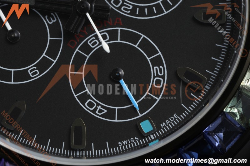 Rolex - Blaken Daytona Rainbow 40mm Diamond DLC/DLC Black/Stk Sonic DD4130 | 롤렉스 - 블레이큰 데이토나 레인보우 40mm 다이아몬드 DLC/DLC 블랙/Stk 소닉 DD4130