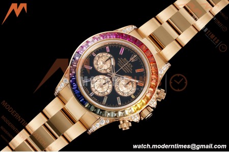 Rolex - Daytona Rainbow 116595 RBOW 40mm RG/RG Black/Dia Sonic DD4130