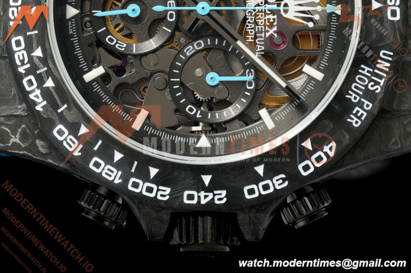 Rolex - Daytona Blaken 40mm CER 904L FC/NY Blk/Blu Skeleton GETF SA4130 | 롤렉스 - 데이토나 블레이큰 40mm CER 904L FC/NY 블랙/블루 스켈레톤 GETF SA4130