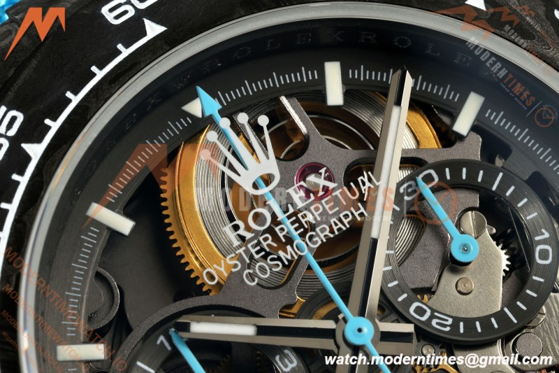 Rolex - Daytona Blaken 40mm CER 904L FC/NY Blk/Blu Skeleton GETF SA4130 | 롤렉스 - 데이토나 블레이큰 40mm CER 904L FC/NY 블랙/블루 스켈레톤 GETF SA4130