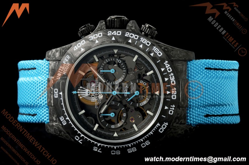 Rolex - Daytona Blaken 40mm CER 904L FC/NY Blk/Blu Skeleton GETF SA4130 | 롤렉스 - 데이토나 블레이큰 40mm CER 904L FC/NY 블랙/블루 스켈레톤 GETF SA4130