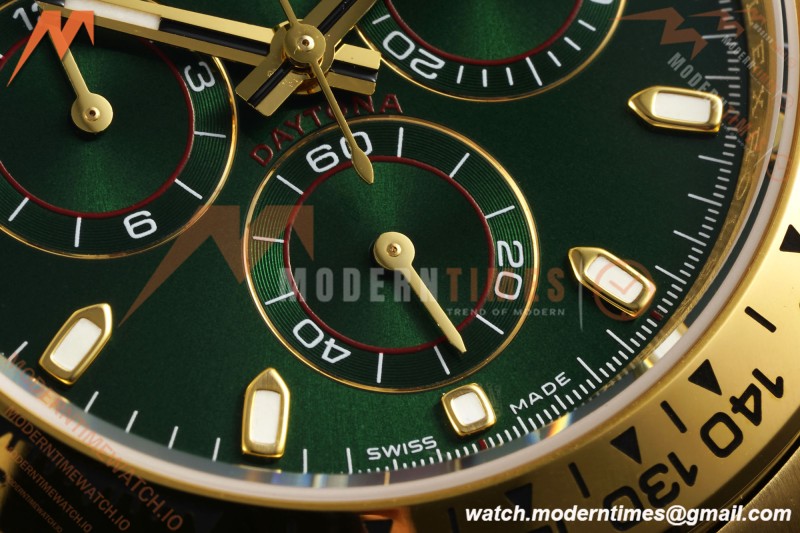 Rolex - Daytona 116508 40mm Tungsten Gain Weight YG/YG Green Dial 3CF V2 SH4130 | 롤렉스 - 데이토나 116508 40mm 텅스텐 게인 웨이트 YG/YG 그린 다이얼 3CF V2 SH4130