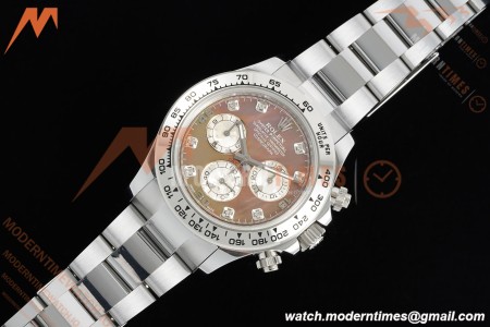 Rolex - Daytona 116509 40mm Tungsten Gain Weight WG/WG Mother of Pearl Diamond Dial 3CF V2 SH4130