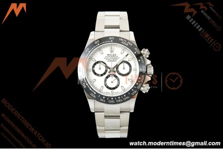 Rolex - Daytona 116500LN 40mm 904L CER SS/SS White 3CF SH4130