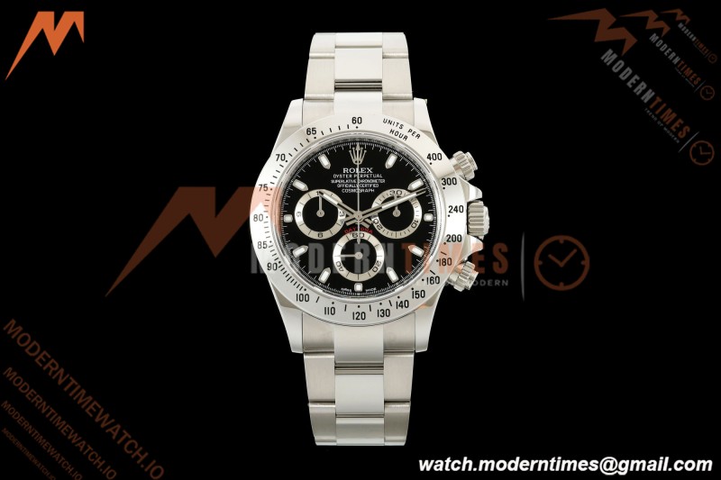 Rolex - Daytona 116520 40mm 904L SS/SS Blk/Stk 3CF SH4130