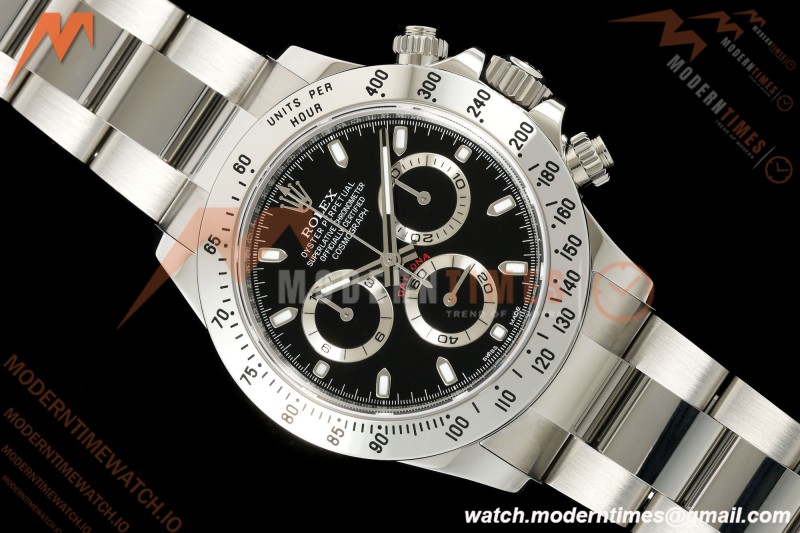 Rolex - Daytona 116520 40mm 904L SS/SS Blk/Stk 3CF SH4130