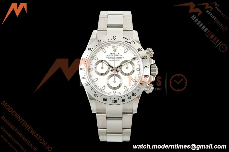 Rolex - Daytona 116520 40mm 904L SS/SS Wht/Stk 3CF SH4130