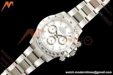 Rolex - Daytona 116520 40mm 904L SS/SS Wht/Stk 3CF SH4130