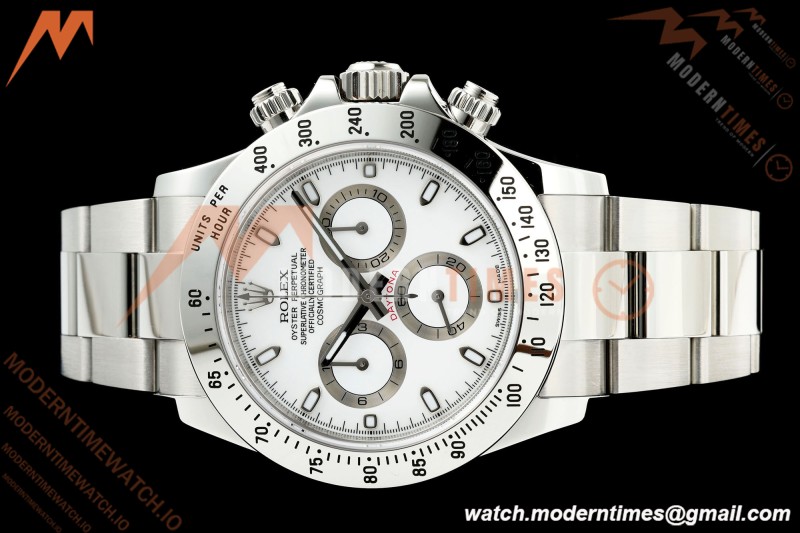 Rolex - Daytona 116520 40mm 904L SS/SS Wht/Stk 3CF SH4130