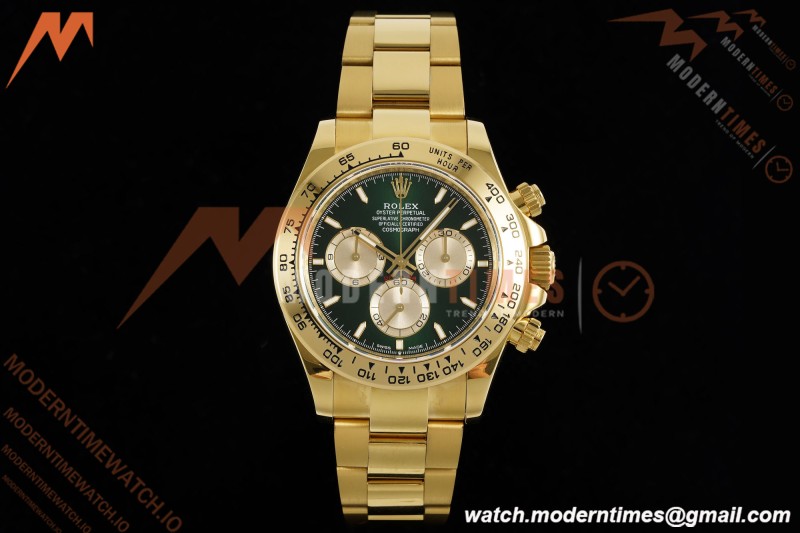 Rolex - Daytona 126508 40mm Gain Weight YG/YG Green/Gold/Stk QF V6 SH4131