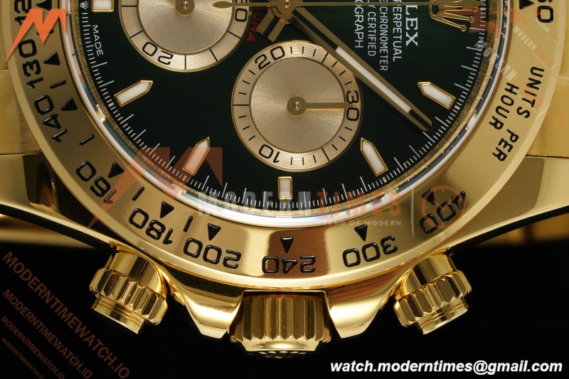 Rolex - Daytona 126508 40mm Gain Weight YG/YG Green/Gold/Stk QF V6 SH4131