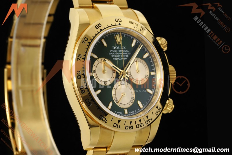 Rolex - Daytona 126508 40mm Gain Weight YG/YG Green/Gold/Stk QF V6 SH4131