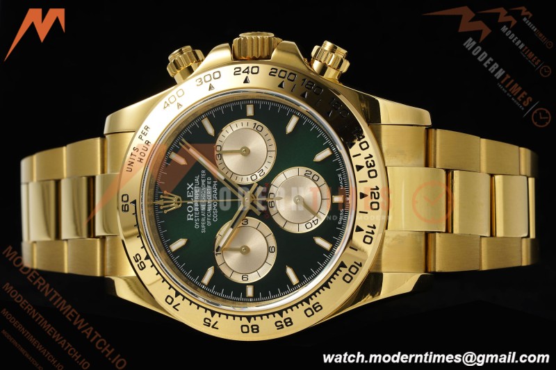 Rolex - Daytona 126508 40mm Gain Weight YG/YG Green/Gold/Stk QF V6 SH4131